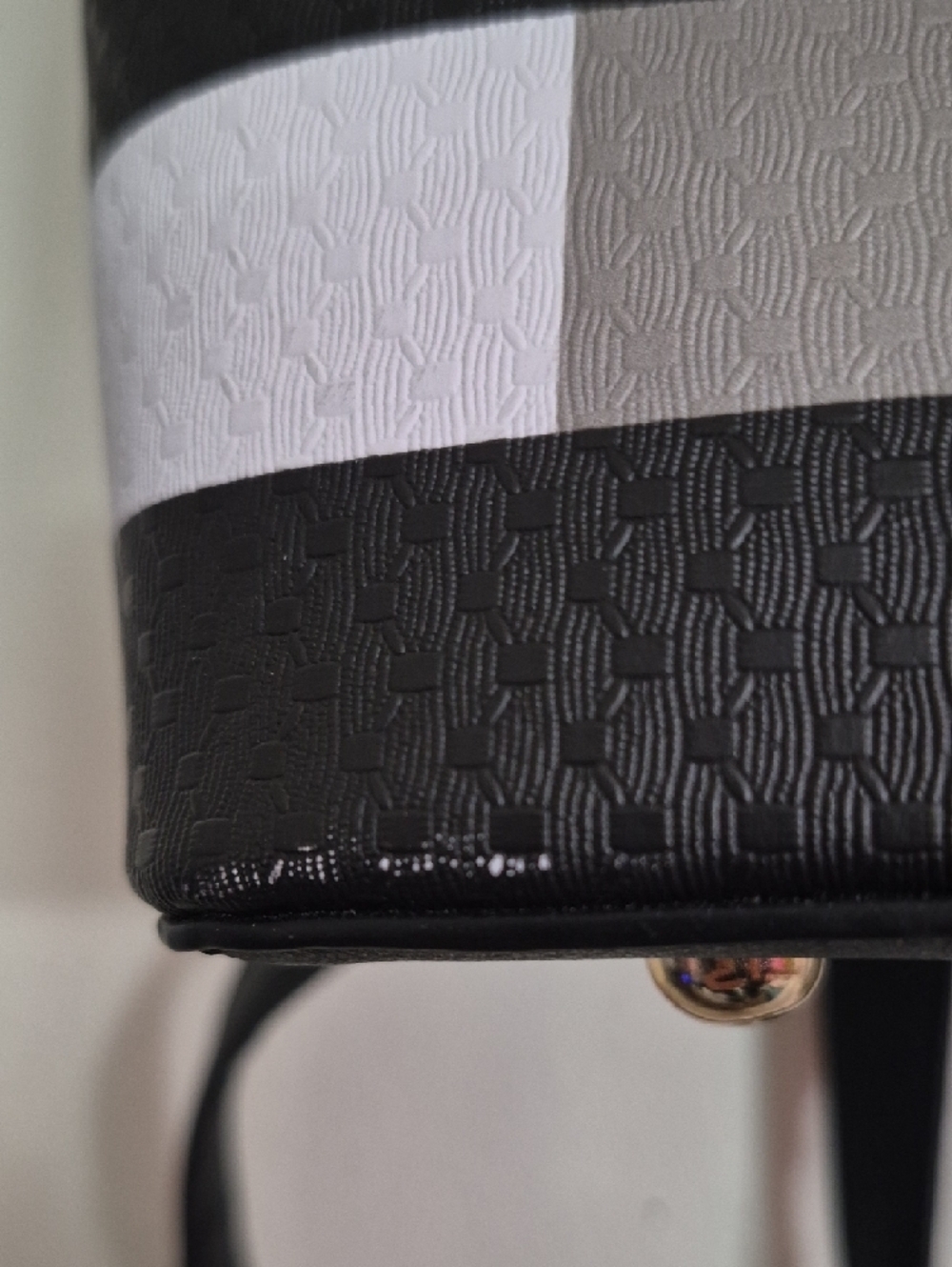 Women's Colorblock Backpack in Black and Blush - Picture 10 of 12